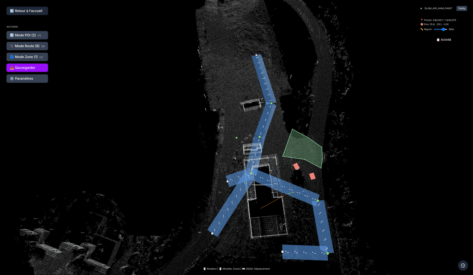 Vue complète de la map