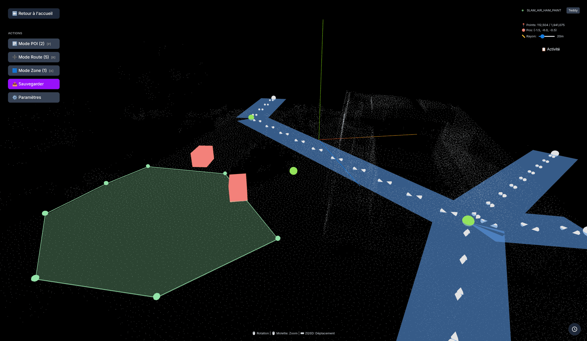 Détail zone et routes
