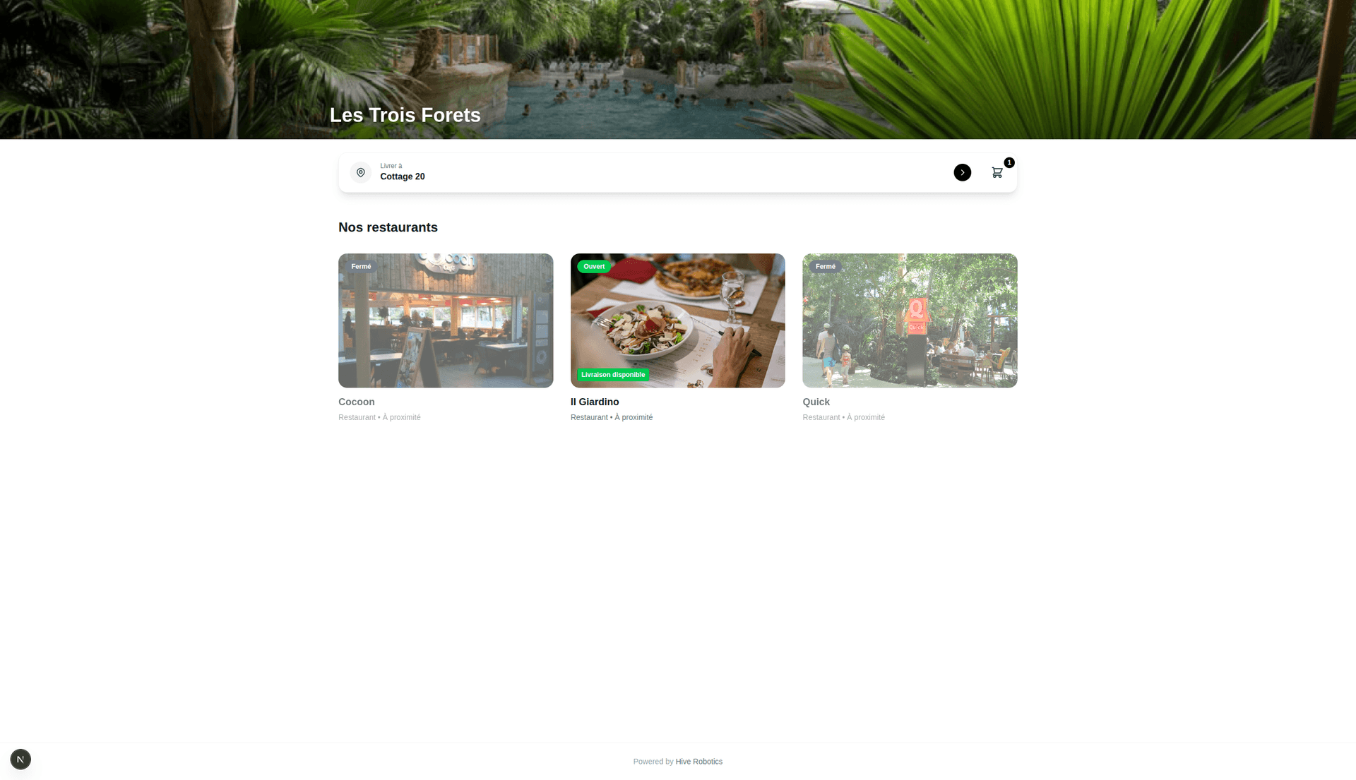 Liste des restaurants